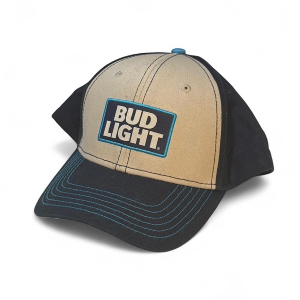 Bud Light Tan and Black Baseball Cap